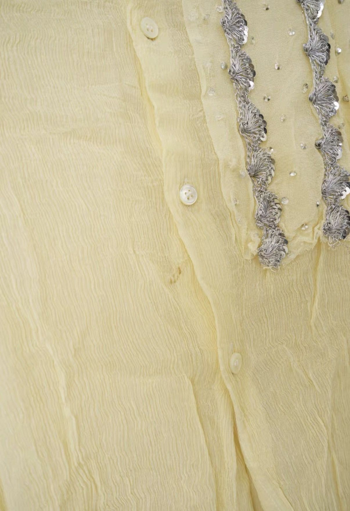 Comme des Garcons Comme des Garçons Pleated Long Sleeve Sequin Shirt Size US S / EU 44-46 / 1 - 5 Thumbnail