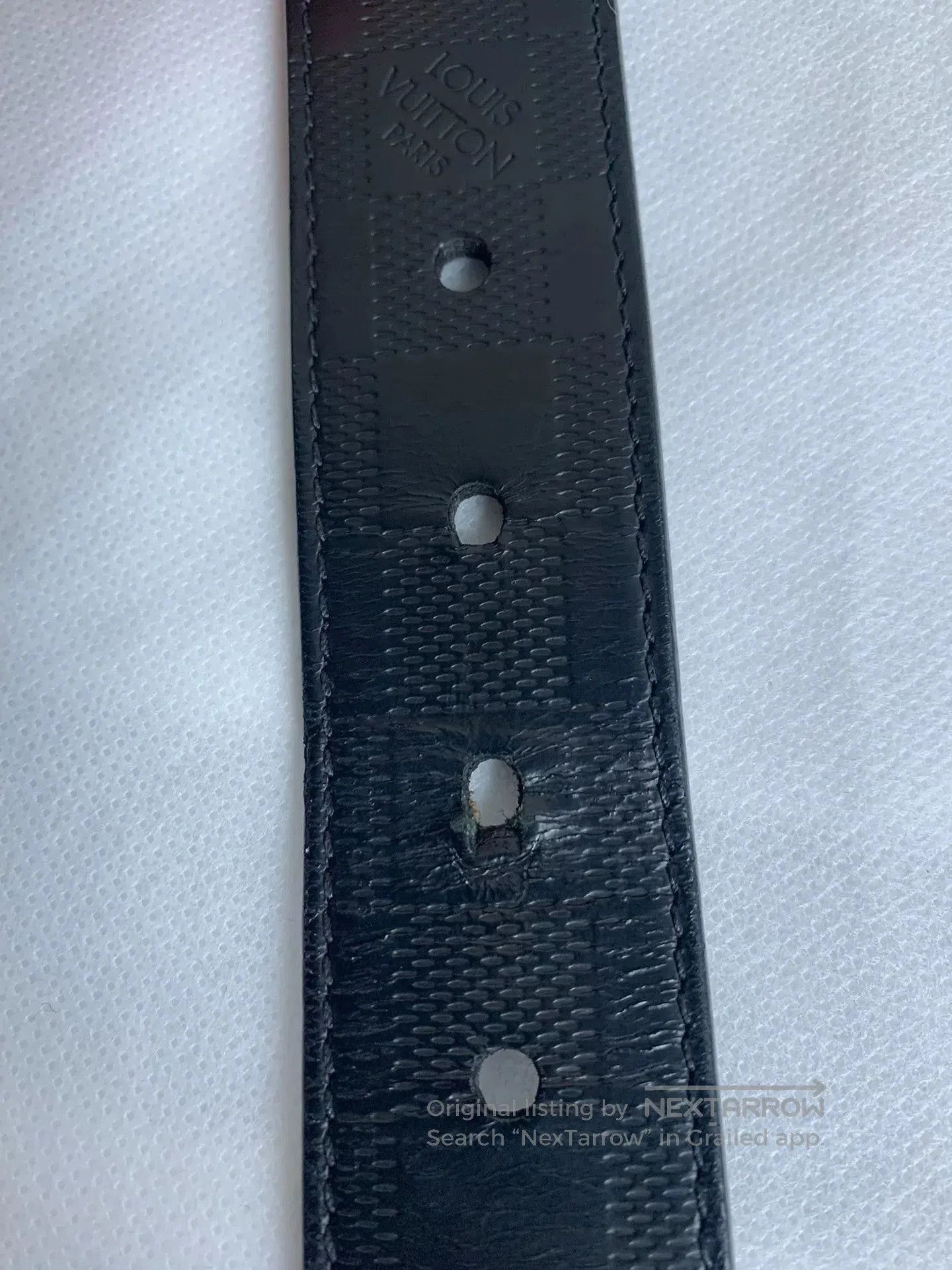 Louis Vuitton Louis Vuitton Black Checker Belt. Size ONE SIZE - 6 Thumbnail