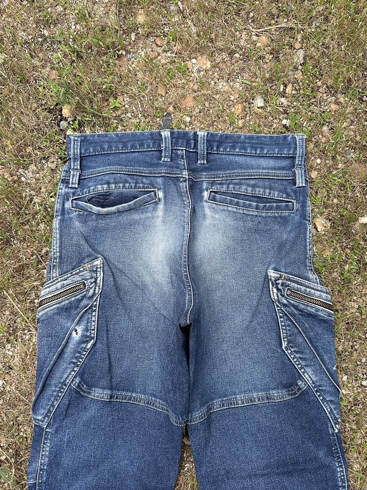 Japanese Brand BIKER DENIM TS DESIGN JEANS STRETCHABLE DOUBLE KNEE PANTS Size US 29 - 10 Thumbnail