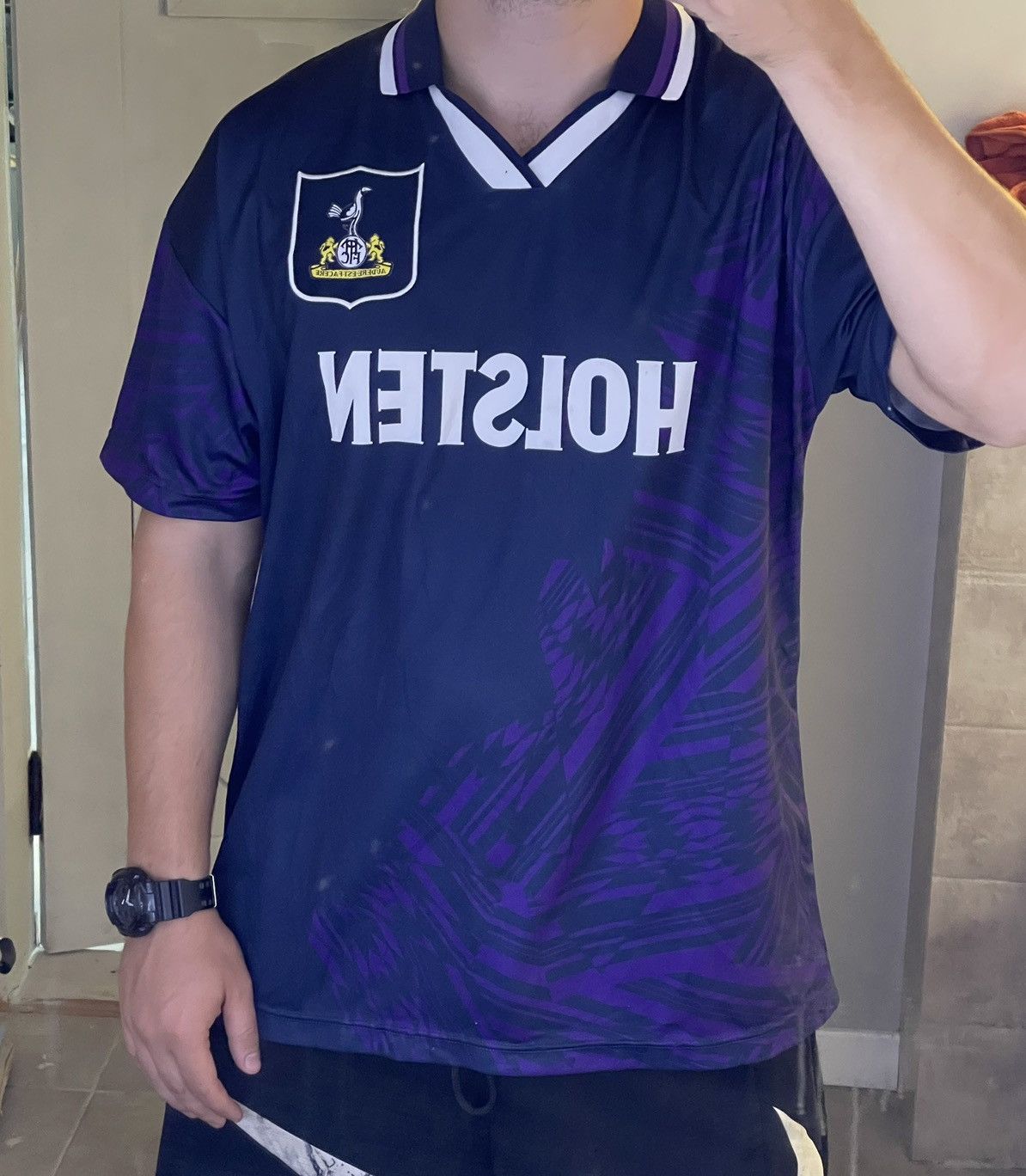 Vintage 1993 Tottenham Holsten Replica score draw vintage jersey Size US XL / EU 56 / 4 - 8 Thumbnail