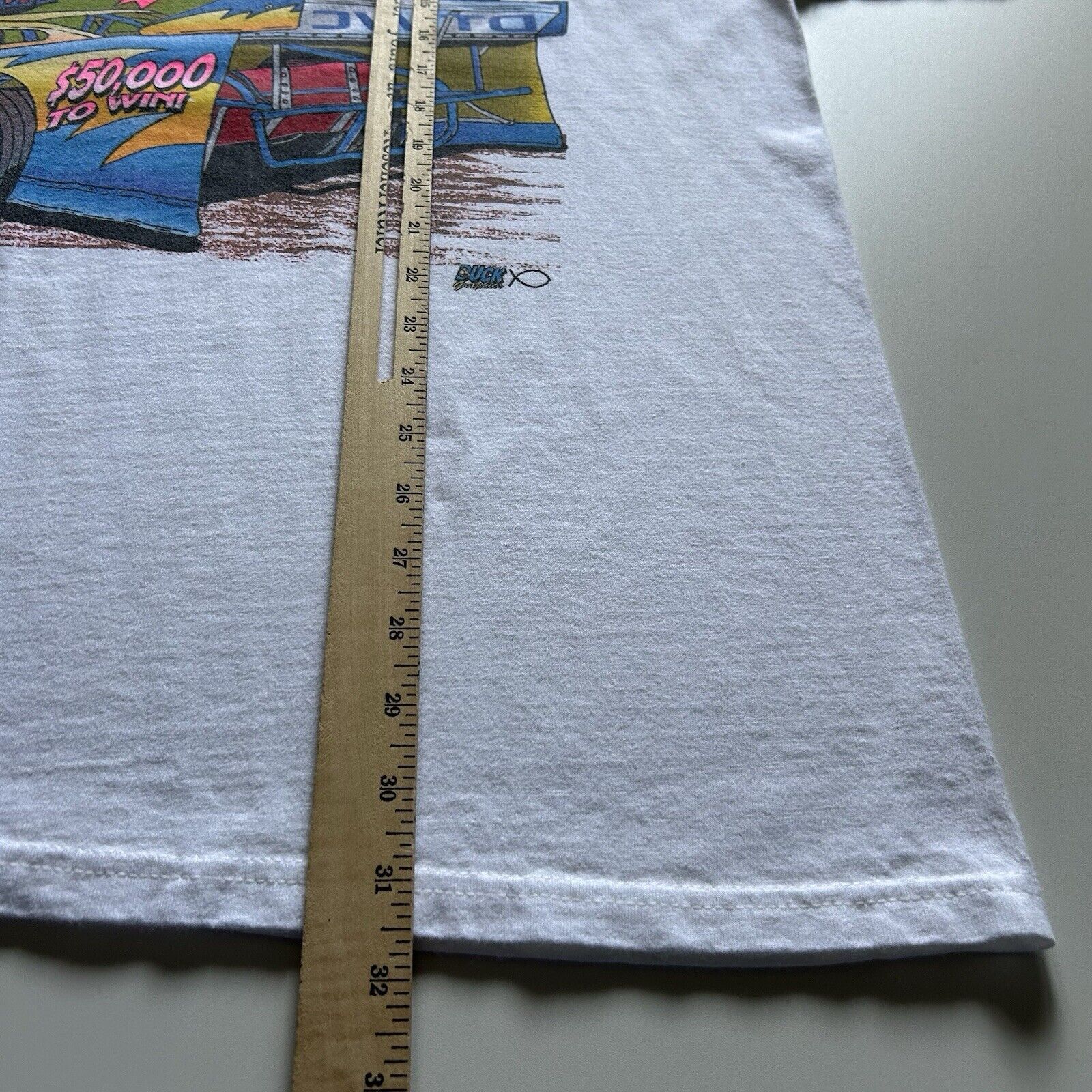Hanes Vintage 90s Dirt Track World Champs Car Racing T Shirt XL Size US XL / EU 56 / 4 - 6 Thumbnail