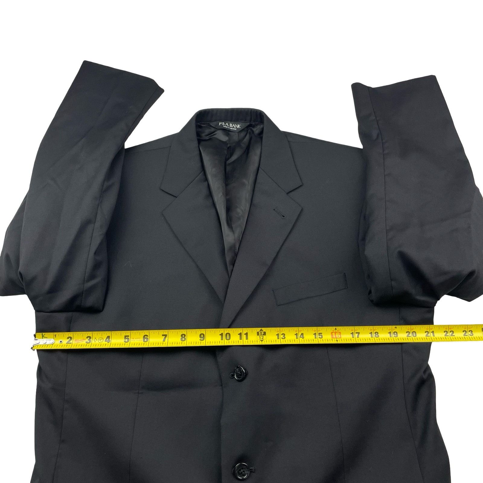 Jos. A. Bank Jos. A. Bank Men’s 100% Wool 3-Button Blazer Jacket Black • Size 42L - 8 Thumbnail