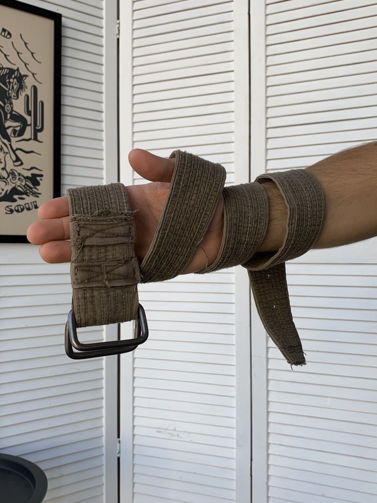 Japanese Brand Gaudi Japanese Style Knit Belt Avantgarde Grunge Y2K 90s Size ONE SIZE - 2 Thumbnail