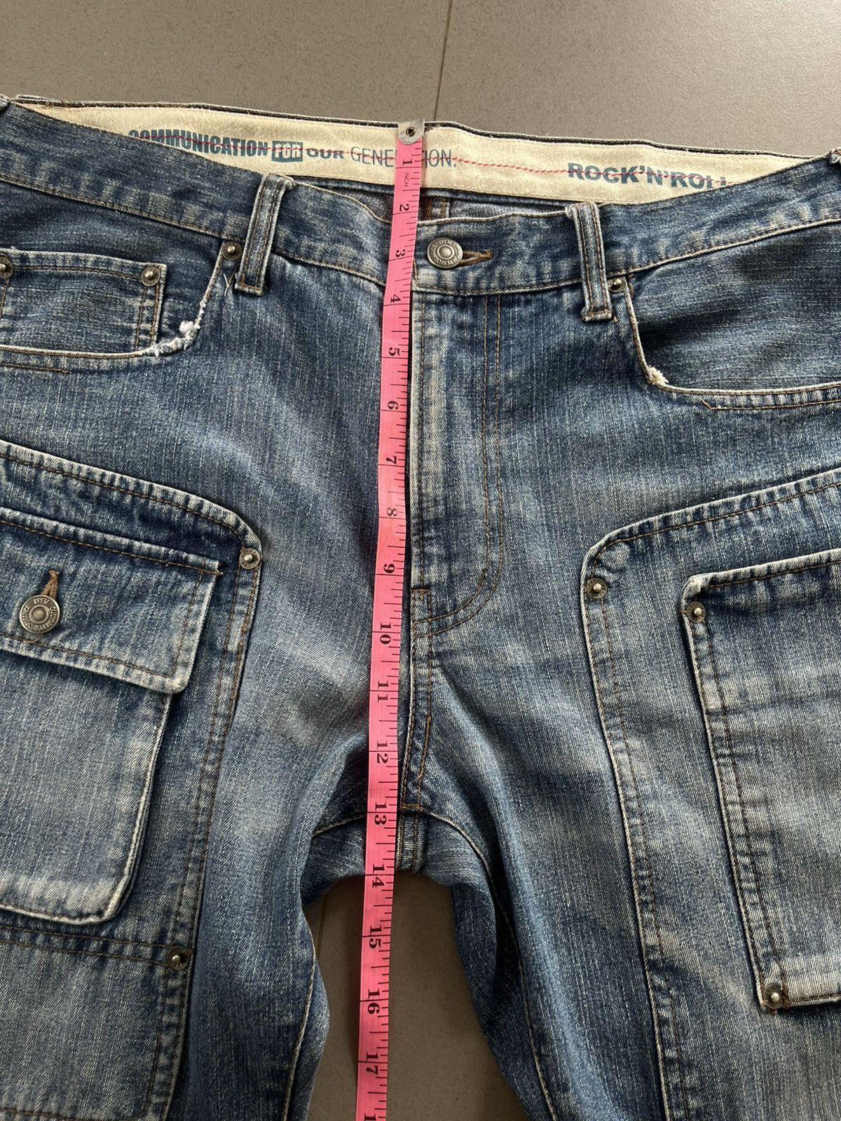 PPFM JAPANESE PPFM BONDAGE MULTI POCKET ZIPPER DENIM PANTS Size US 32 / EU 48 - 11 Thumbnail