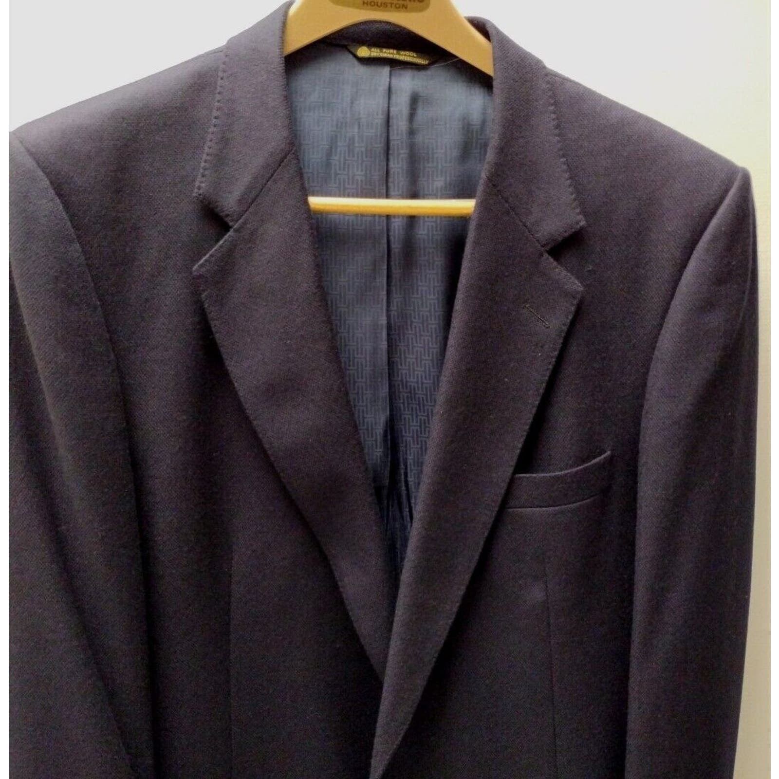 Halston Halston Wool Tweed Blazer Navy Sport Coat Jacket Vintage | Grailed