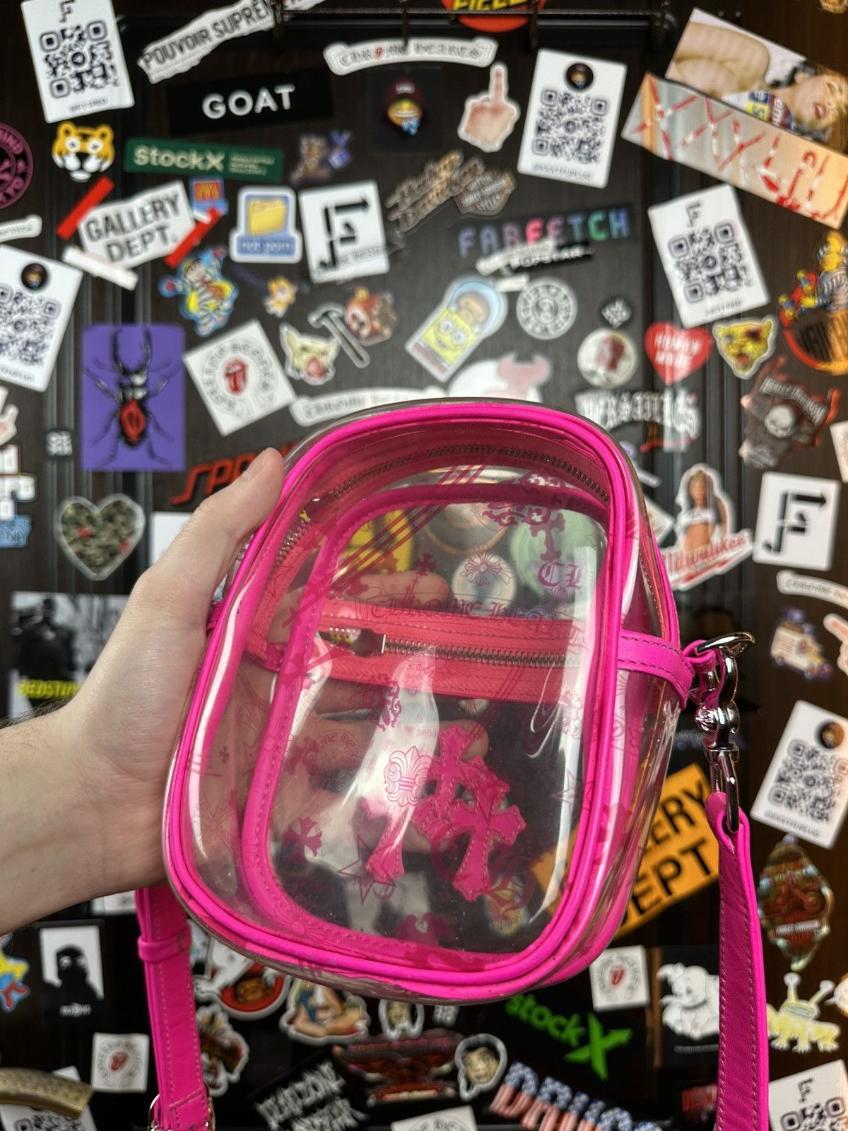 Chrome Hearts × Matty Boy Chrome Hearts Mini Taka Pink Vinyl Shoulder Bag Size ONE SIZE - 4 Thumbnail