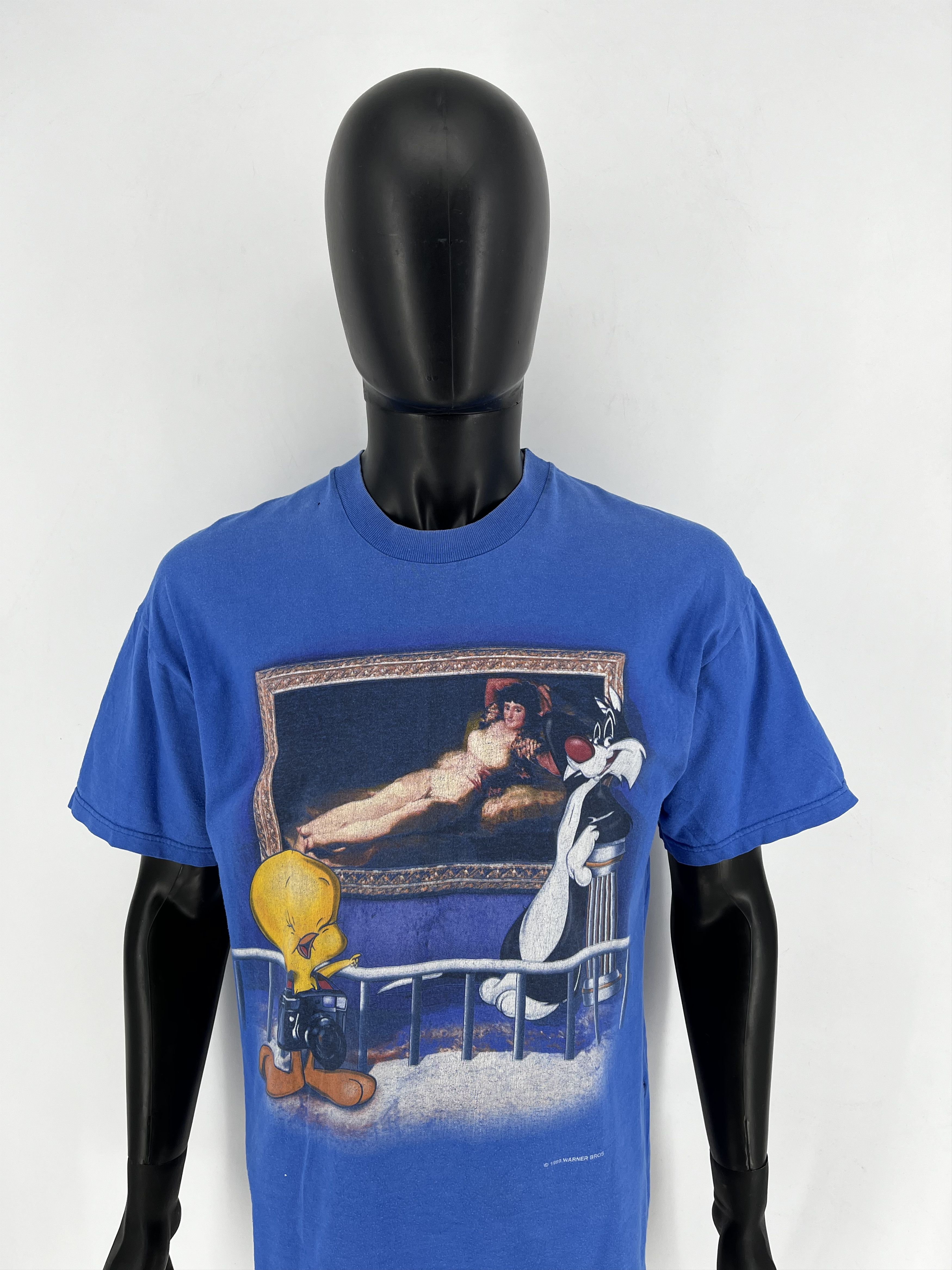 Vintage Vintage 1999 Looney Tunes Sylvester & Tweety La Maja Desnuda Size US L / EU 52-54 / 3 - 5 Thumbnail