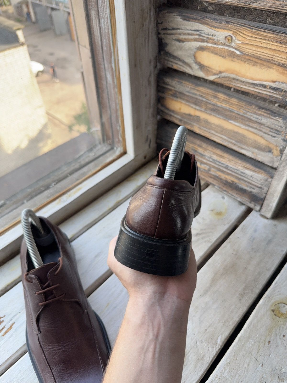 Other Concept by Domar Brown Square Toe Derby Shoes US8,5 EU41,5 Size US 8.5 / EU 41-42 - 8 Thumbnail