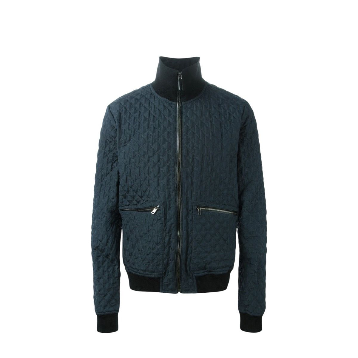 Dolce Gabbana Quilted Bomber Jacket Leather Trims RRP900€