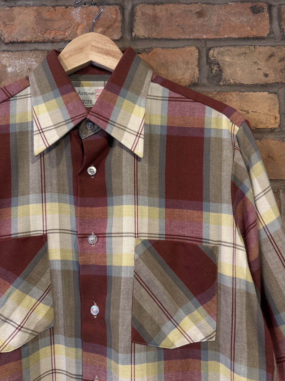 Arrow 80s Arrow Plaid Flannel Size US L / EU 52-54 / 3 - 3 Thumbnail