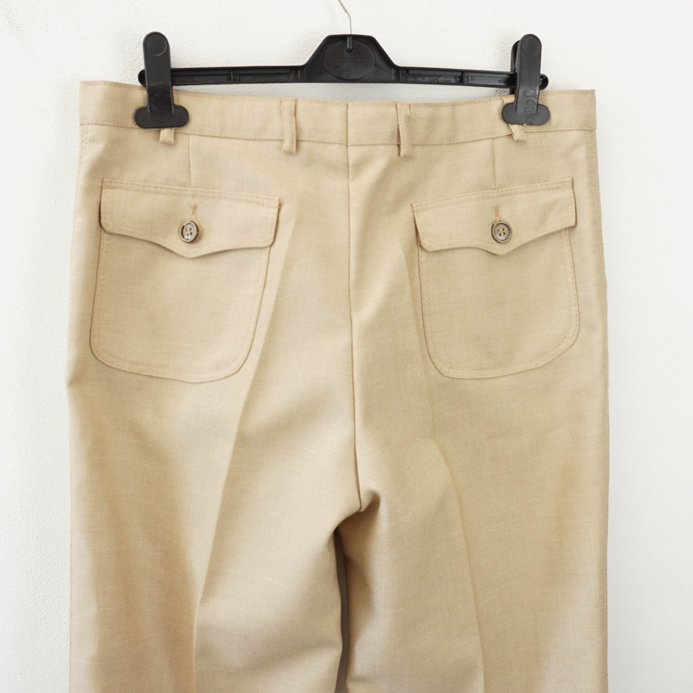 Vintage Wide Leg Essential Beige Business Casual Pants Size 32" / US 10 / IT 46 - 4 Thumbnail