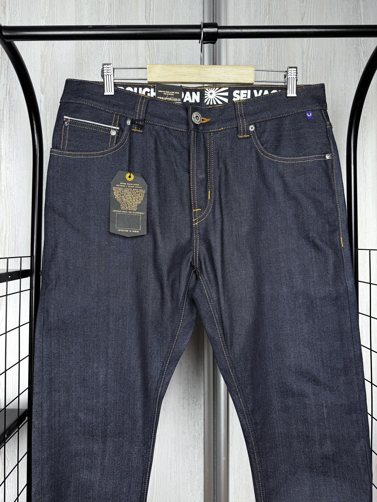 Other Upper Class Denim Rough Japan Selvage 12 oz Raw T3T Kurabo Size US 33 - 4 Thumbnail