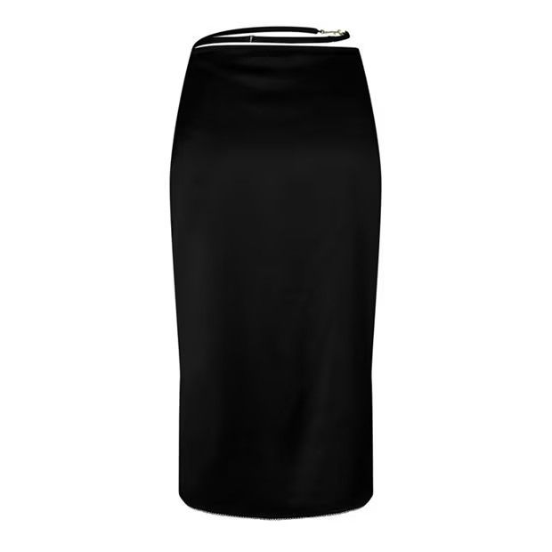 Jacquemus o1g2r1mq1024 Midi Skirt in Black Size 25" / US 0 / IT 36 - 2 Thumbnail