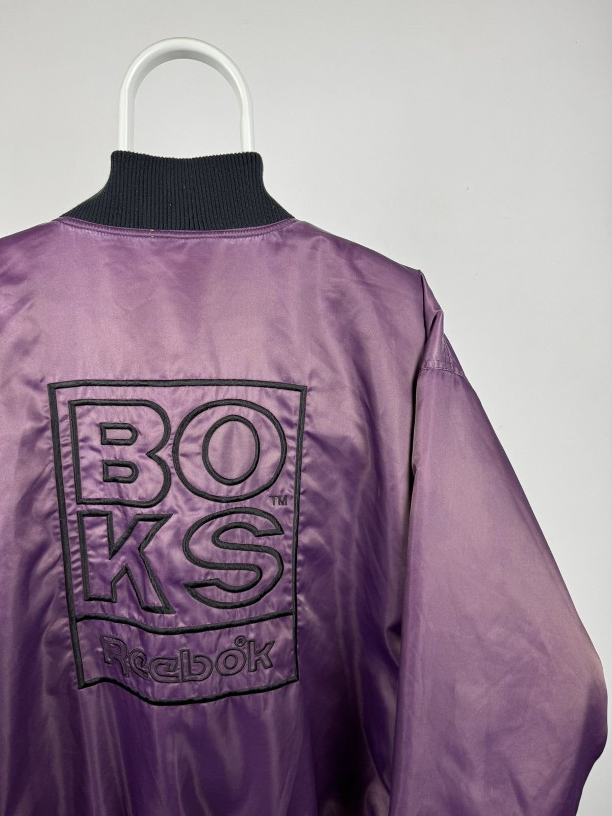 Reebok Vintage Reebok BOKS Big Logo Oversized Bomber Jacket Size US L / EU 52-54 / 3 - 6 Thumbnail