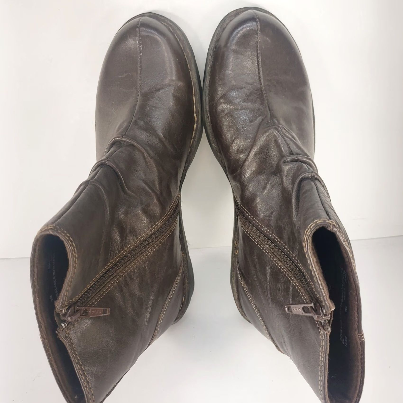 Clarks Clarks Women's Brown Leather Zip Comfort Ankle Boots Sz 8 Style Bootie 83538 Size US 8 / IT 38 - 7 Thumbnail