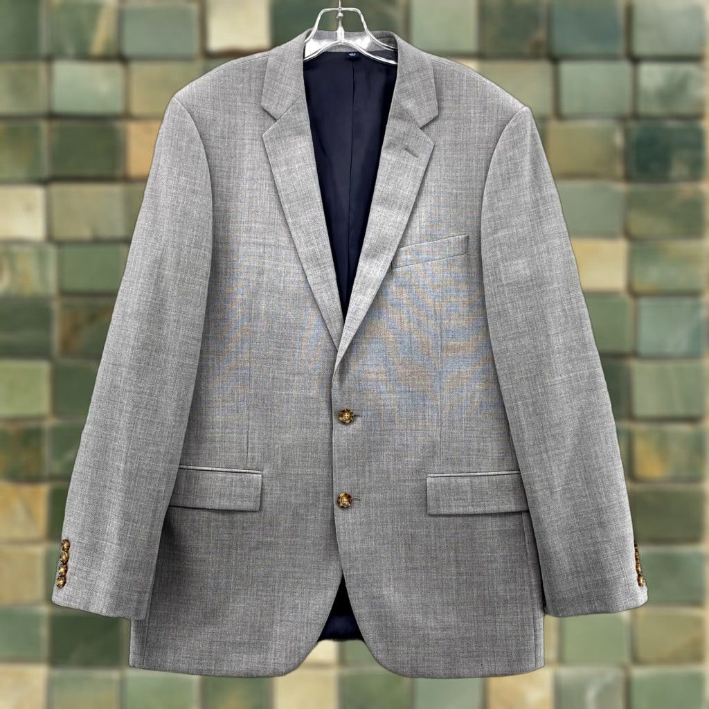 J.Crew J.Crew Thompson Blazer Men's 42L Gray Wool Sport Coat Classic Business Corpcore Size 42R - 1 Thumbnail