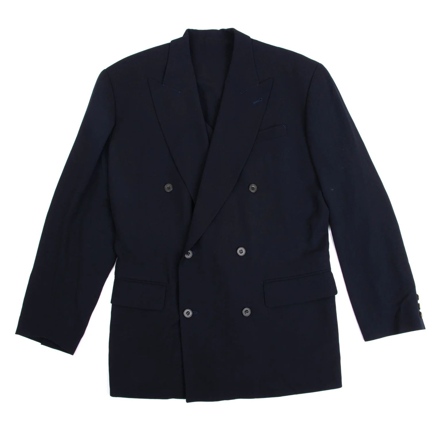 Jean Paul Gaultier Wool Double Jacket in Navy, Size 50 Size US M / EU 48-50 / 2 - 1 Thumbnail