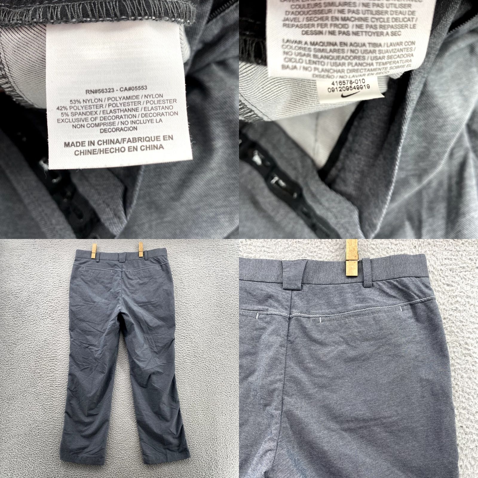 Nike Nike Golf Tech Pants 34x29 Gray Athletic Nylon Spandex 5-Pocket Men Size US 34 / EU 50 - 8 Thumbnail