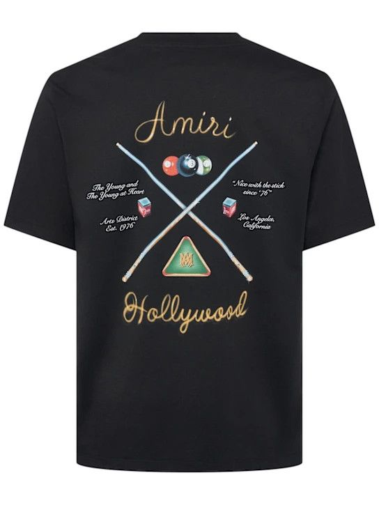 Amiri o1lsvrm0425 Pool Cue Cotton T-Shirt in Black Size US XXL / EU 58 / 5 - 2 Thumbnail
