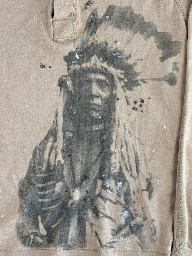 Polo Ralph Lauren 2010s Ralph Lauren Beige Native American Indian Henley Longsleeve Size US M / EU 48-50 / 2 - 5 Thumbnail