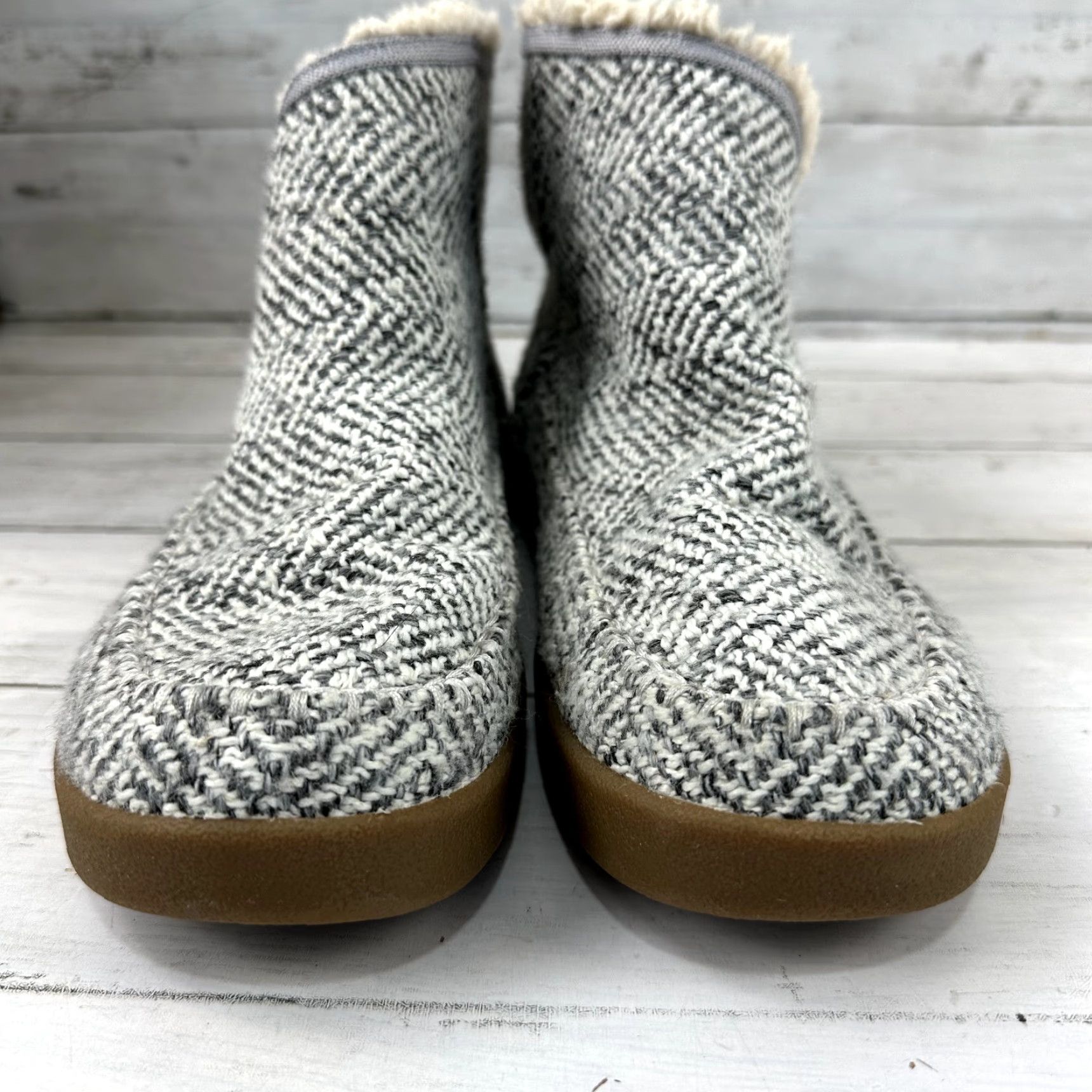 Sanuk Sanuk Cush N’ Blaze Women’s Gray Woven Geometric Chukka Bootie Slippers Sz 7.5 Size M / US 6-8 / IT 42-44 - 5 Thumbnail