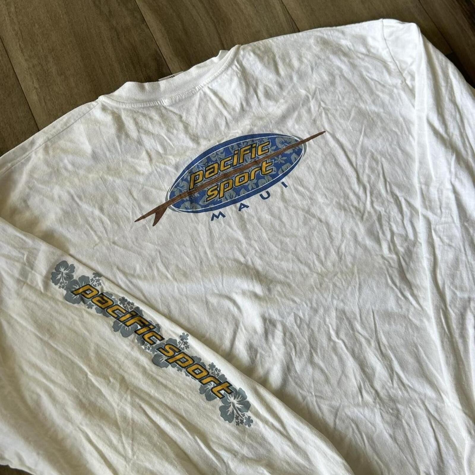 Billabong Vintage 90s White Long Sleeve Floral Surf Surfboard XXL Size US XXL / EU 58 / 5 - 4 Thumbnail