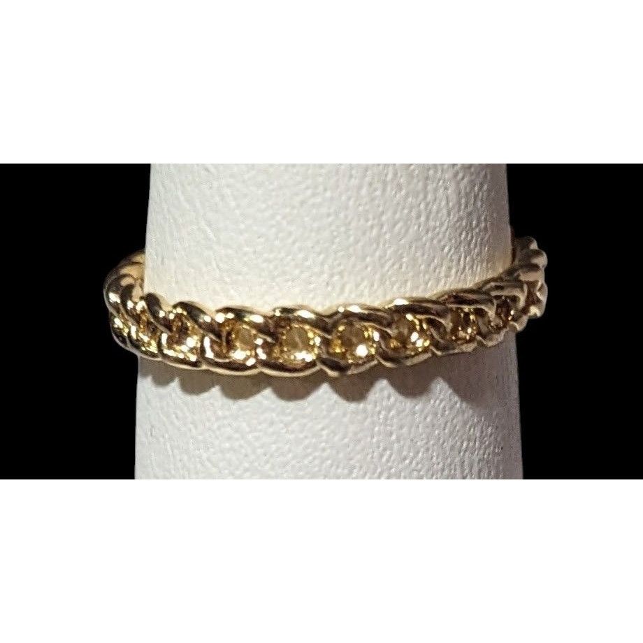 Other Gold Tone Braided Chain Texture Fashion Ring Size 6 Size ONE SIZE - 1 Thumbnail