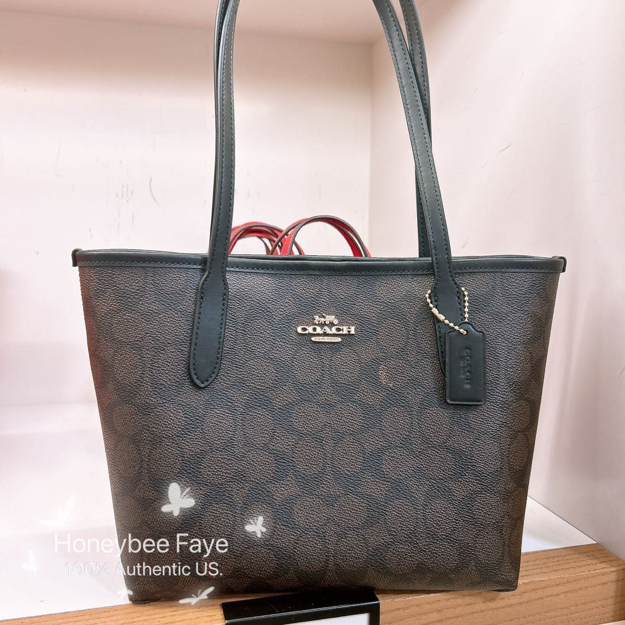 Coach Small City Tote Bag In Signature Canvas CU759 Size ONE SIZE - 4 Thumbnail