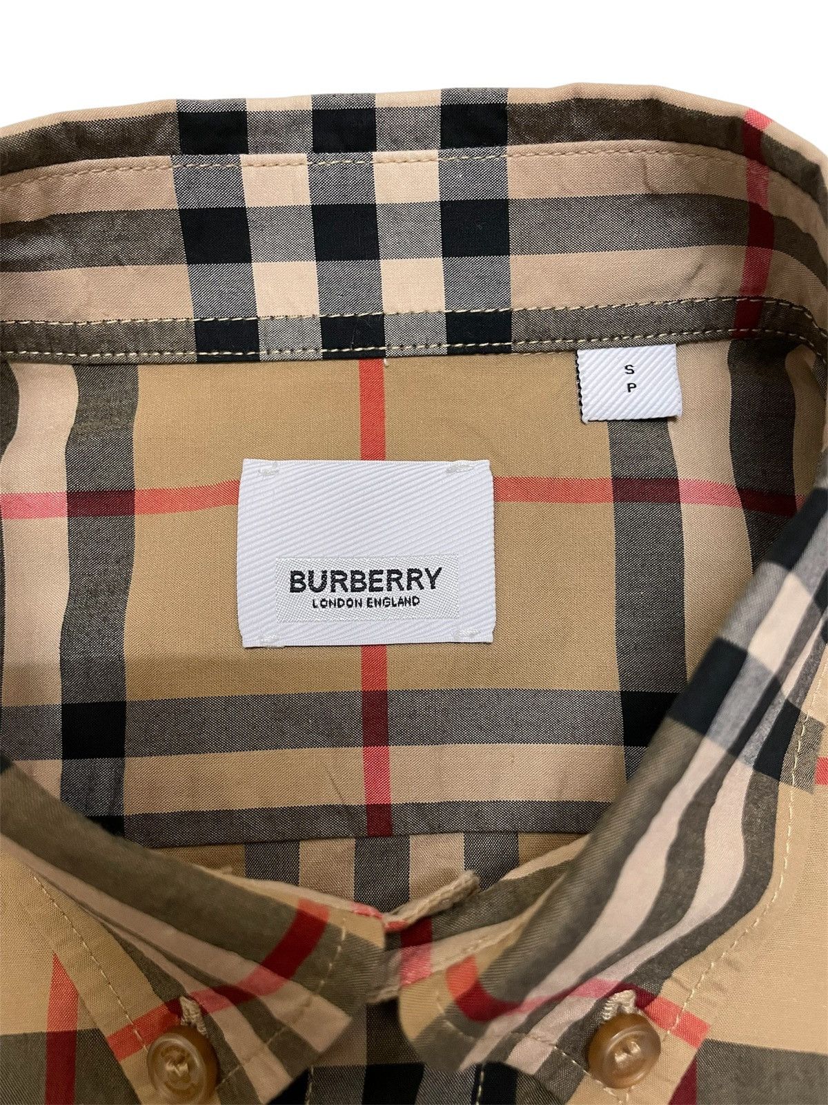 Burberry Burberry Label Applique Check Poplin Shirt Size US S / EU 44-46 / 1 - 7 Thumbnail