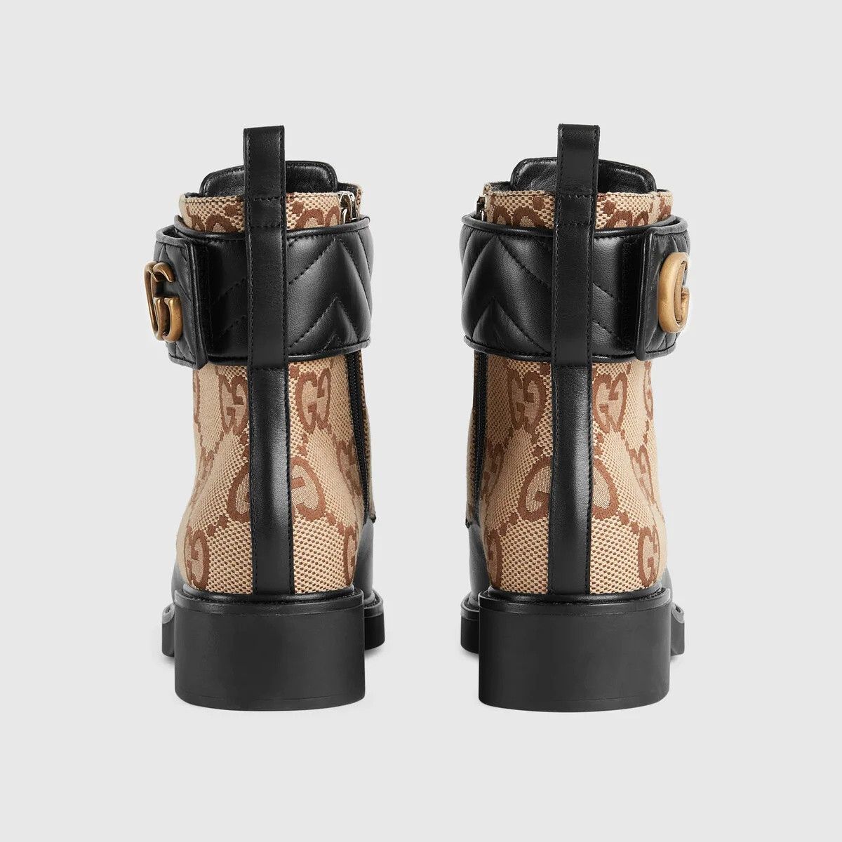 Gucci o1s1wg110225 Double G Ankle Boots in Beige/Black Size US 9.5 / IT 39.5 - 4 Thumbnail
