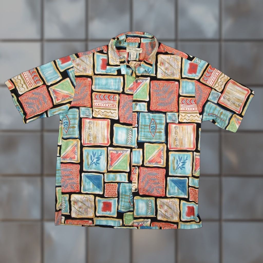 Tori Richard Tori Richard Shirt Mens Large Multicolor Cotton Lawn Hawaiian Camp Made in USA Size US L / EU 52-54 / 3 - 1 Thumbnail