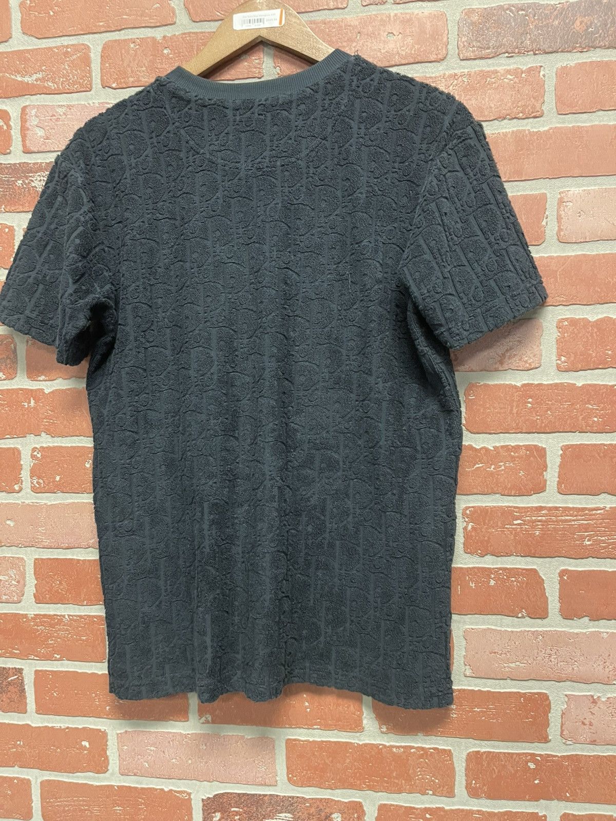Dior Size XXXS - Dior Homme Terry Oblique T Shirt ‘Navy’ Mens Size US XXS / EU 40 - 7 Thumbnail