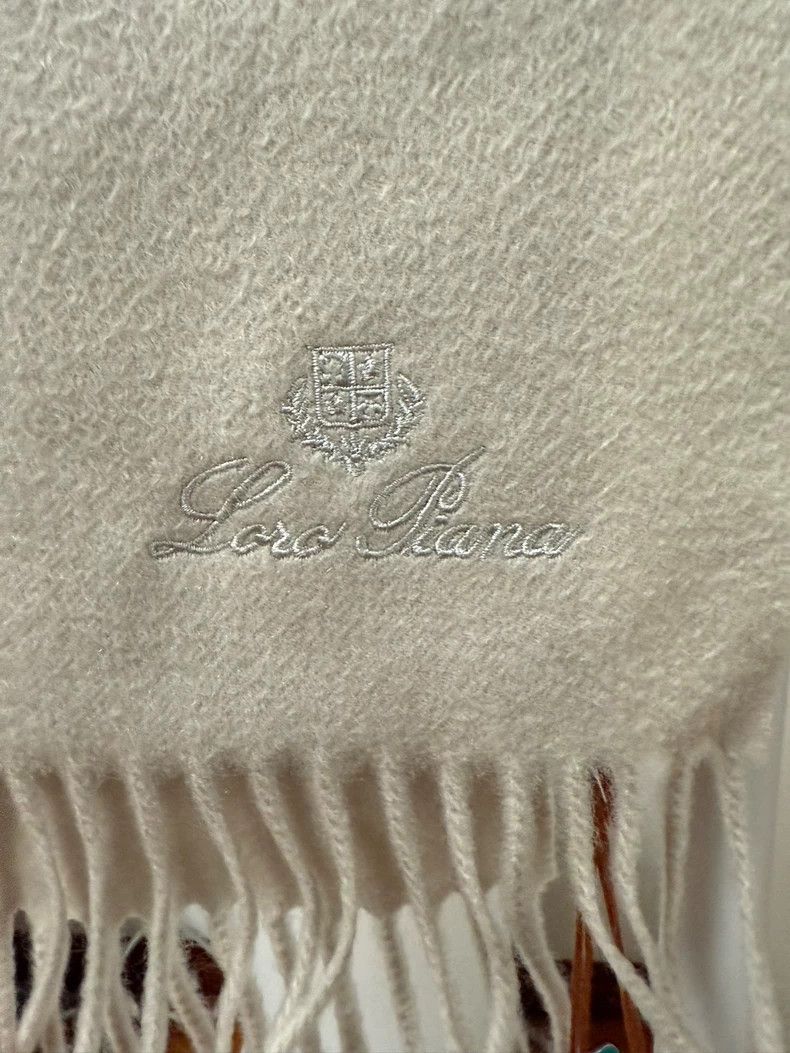 Loro Piana LORO PIANA Embroidered woolen scarf with letters Size ONE SIZE - 3 Thumbnail