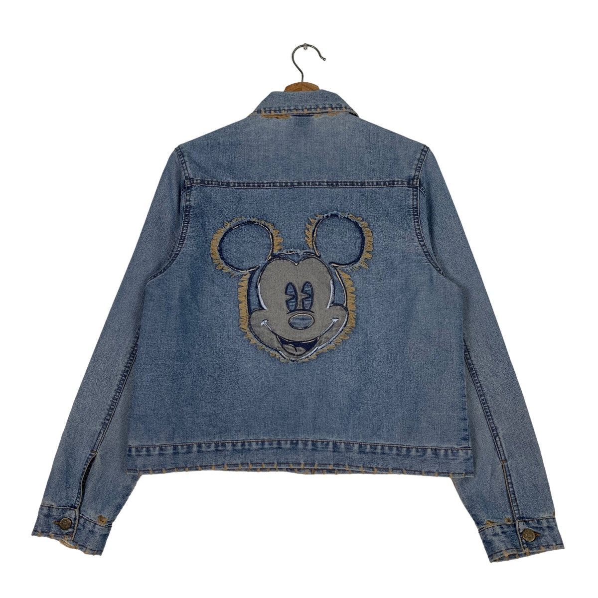 Disney Disney Mickey Mouse Big Face Logo Denim Jacket #0499-C23 Size M / US 6-8 / IT 42-44 - 1 Thumbnail