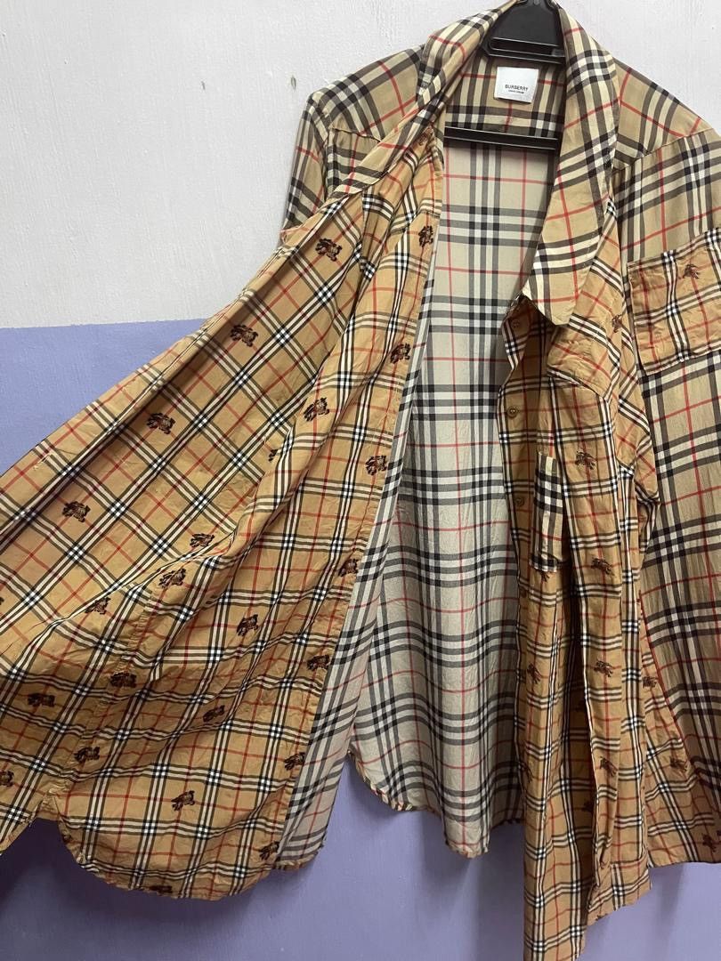 Burberry Burberry Vintage Checkered Silk and Cotton Shirt Dress Size M / US 6-8 / IT 42-44 - 19 Thumbnail