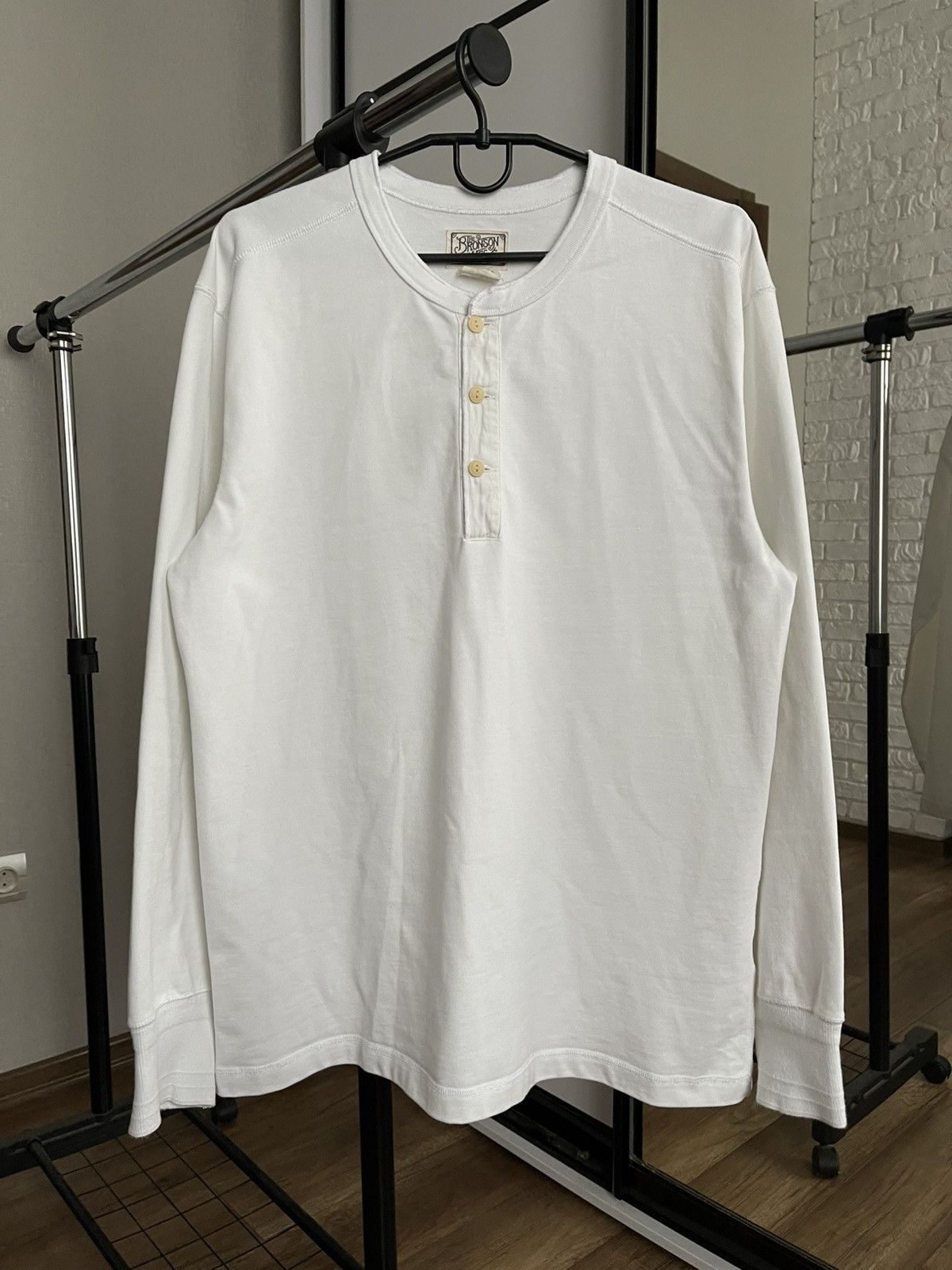 Bronson MFG. CO. Bronson Mfg Henley Heavyweight Long Sleeve T-Shirt Pullover Size US XXL / EU 58 / 5 - 1 Thumbnail
