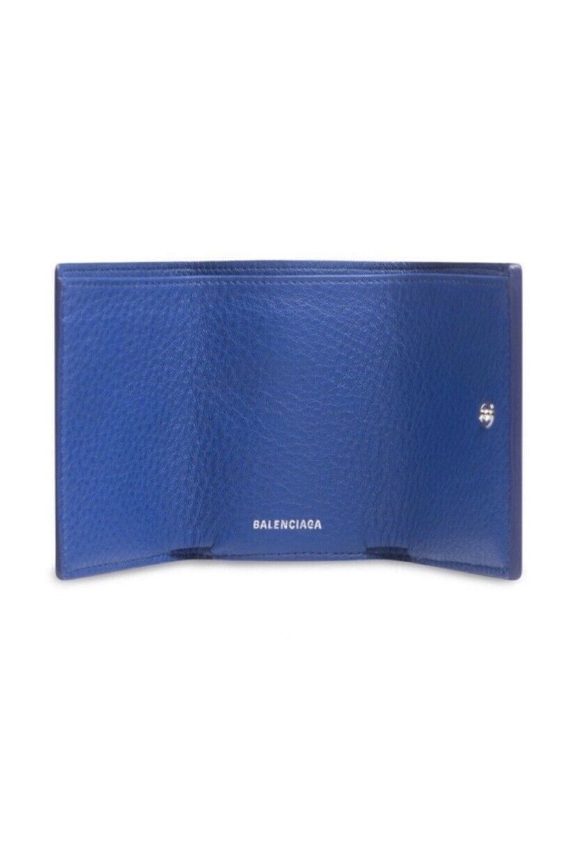 Balenciaga o1mt1gz1124 Size: OS / Papier Mini Wallet in Blue Size ONE SIZE - 3 Thumbnail