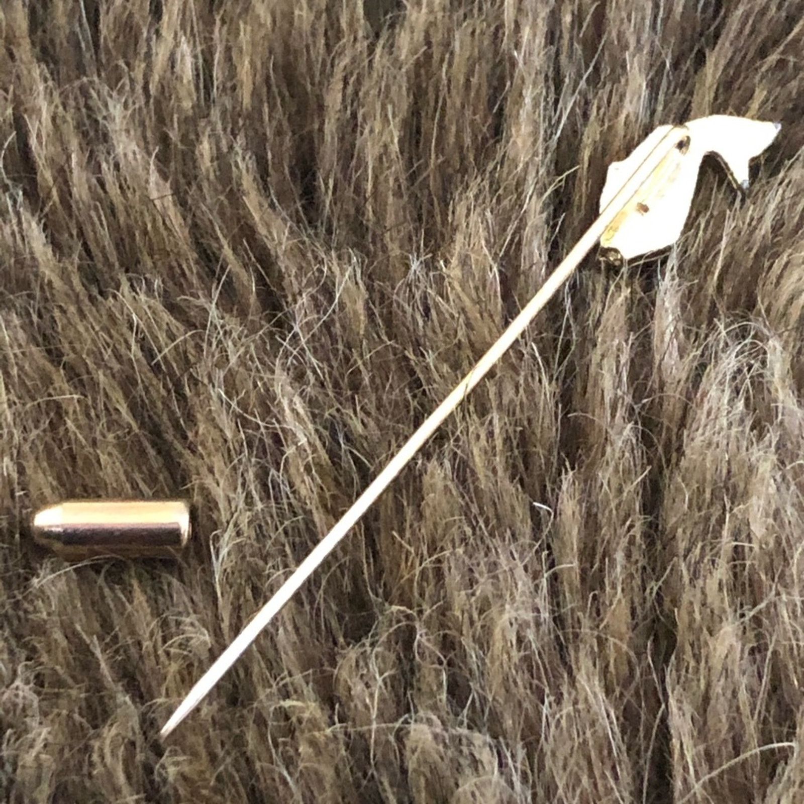 Vintage Vintage gold plated fish hat pin stick pin Size ONE SIZE - 5 Thumbnail