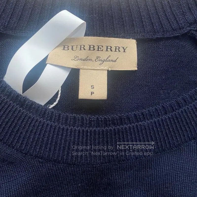 Burberry Burberry Men's Navy Blue Wool Knit Sweater. Size US S / EU 44-46 / 1 - 5 Thumbnail