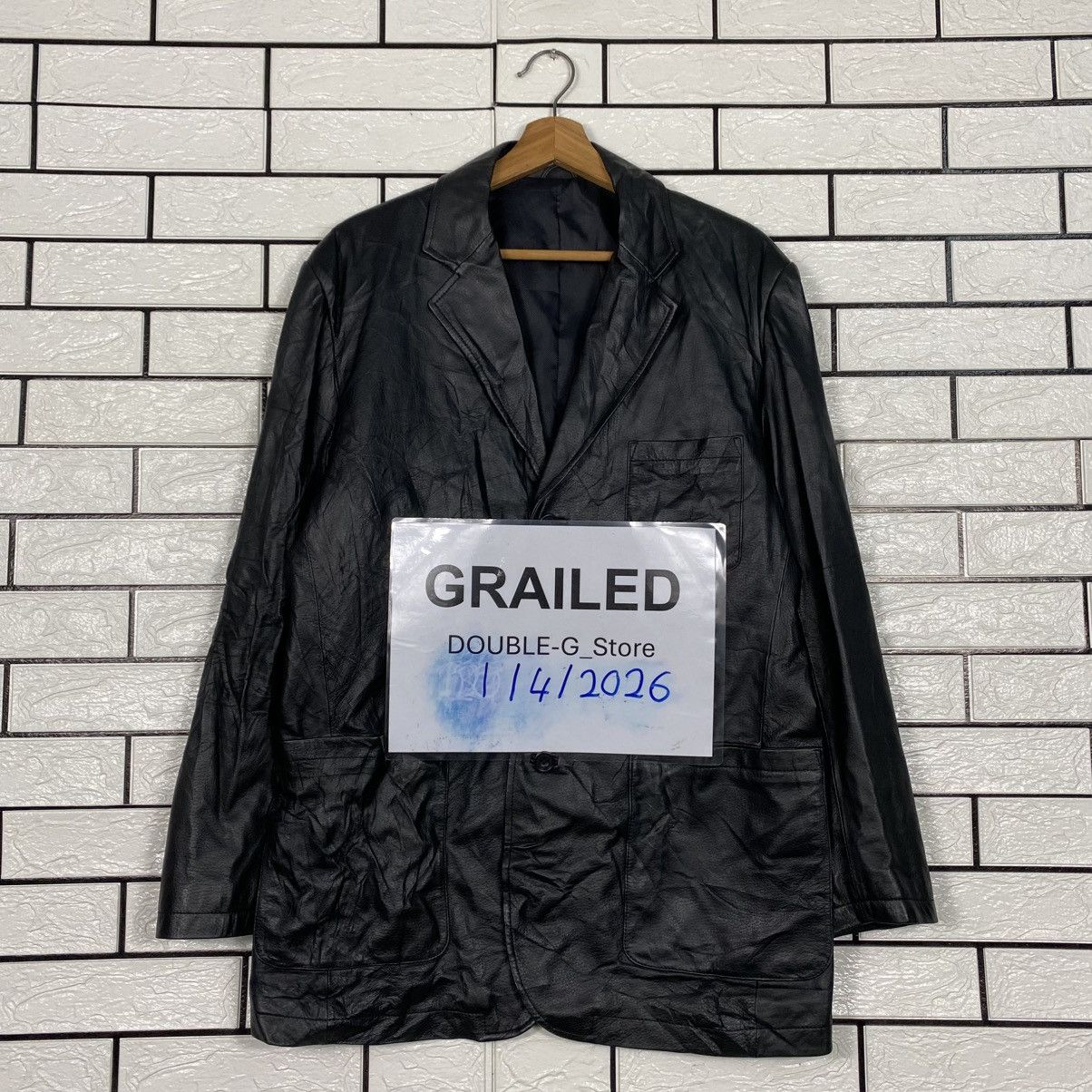 Japanese Brand 📌Vintage Leather Jacket Biker Mano di Italiani Issey Miyake Size US L / EU 52-54 / 3 - 1 Thumbnail