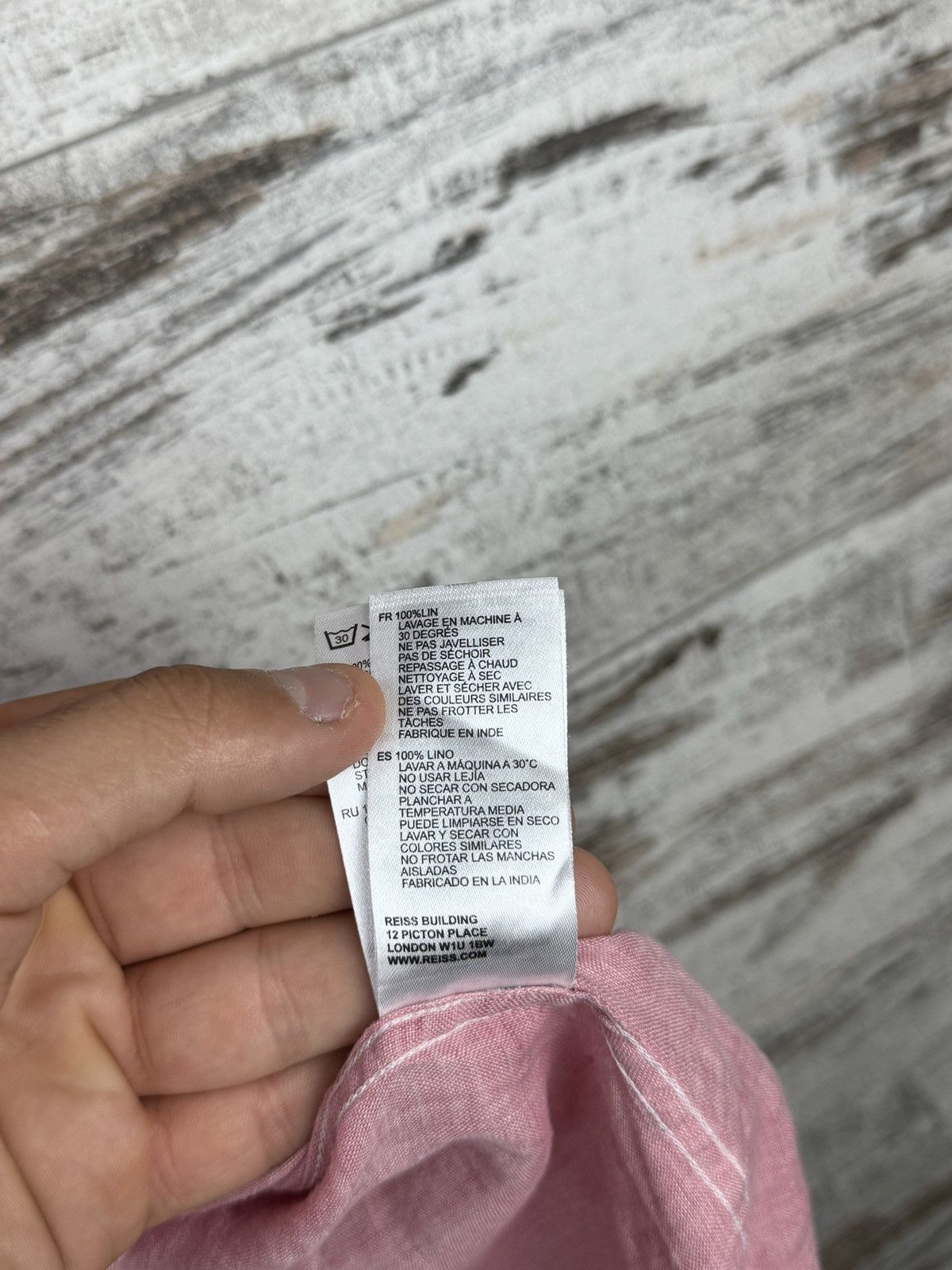 Reiss Mens Vintage Reiss linen shirts button up luxury crazy Size US L / EU 52-54 / 3 - 9 Thumbnail