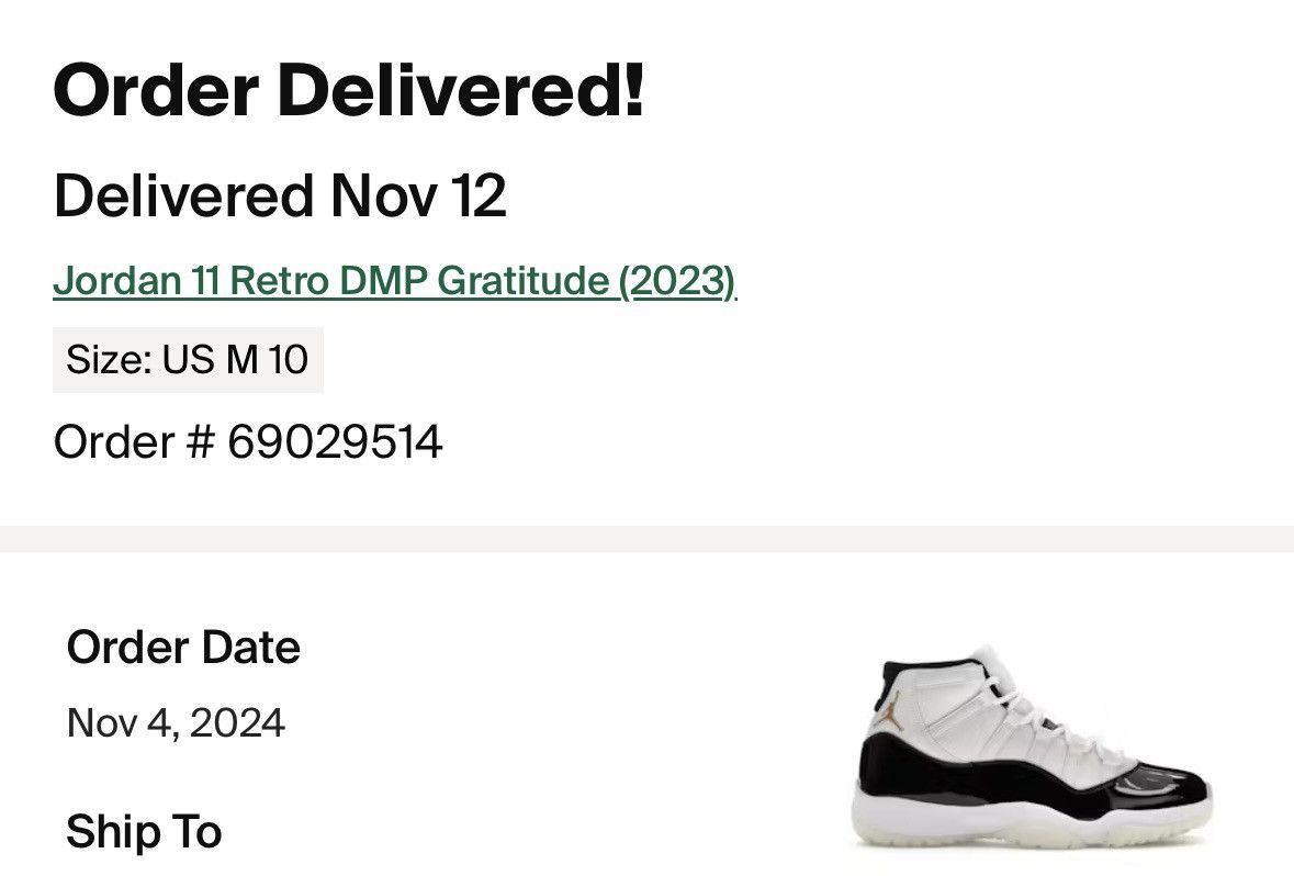 Jordan Brand Jordan 11 Gratitude Size US 10 / EU 43 - 9 Thumbnail