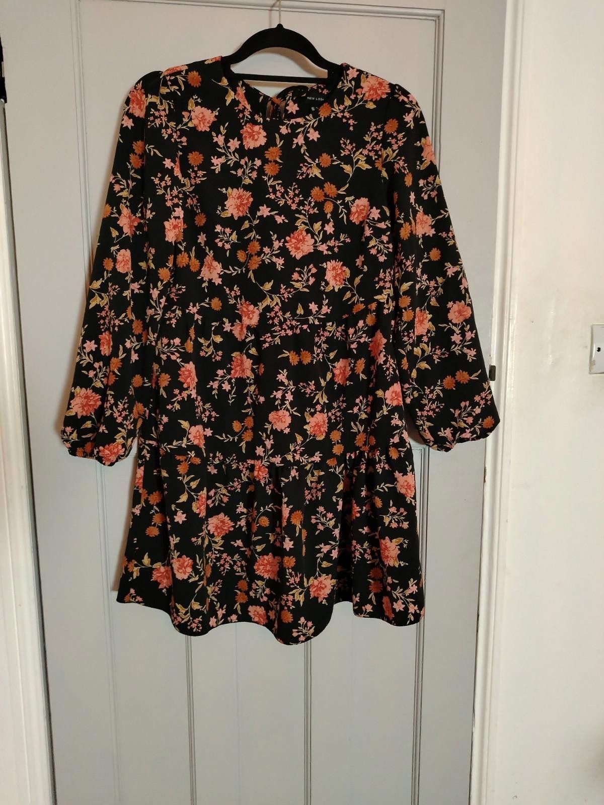 New Look New Look Floral Tiered Smock Mini Dress Size 8 - REPAIR Size S / US 4 / IT 40 - 1 Thumbnail