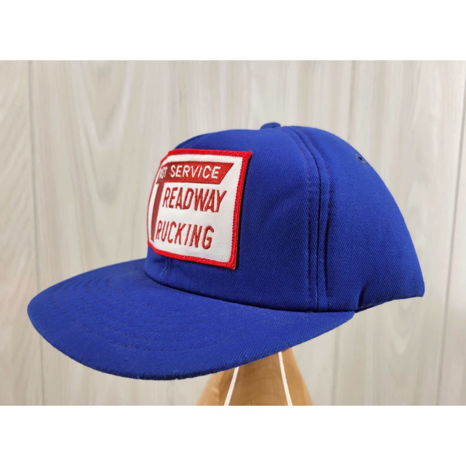 Vintage VINTAGE Treadway Trucking Hat Blue Foam Snapback Trucker Hat Men Snapback Blue Solid 90s/Decade? Size ONE SIZE - 3 Thumbnail