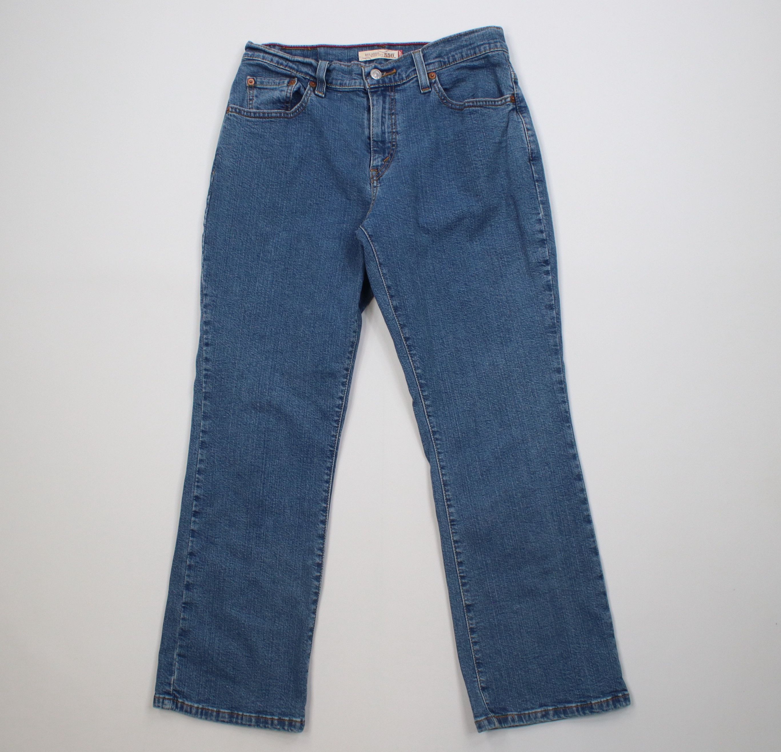 Levi's Vintage Y2K Levis 550 Boot Cut Flared Denim Jeans Stretch Size 32" / US 10 / IT 46 - 1 Thumbnail