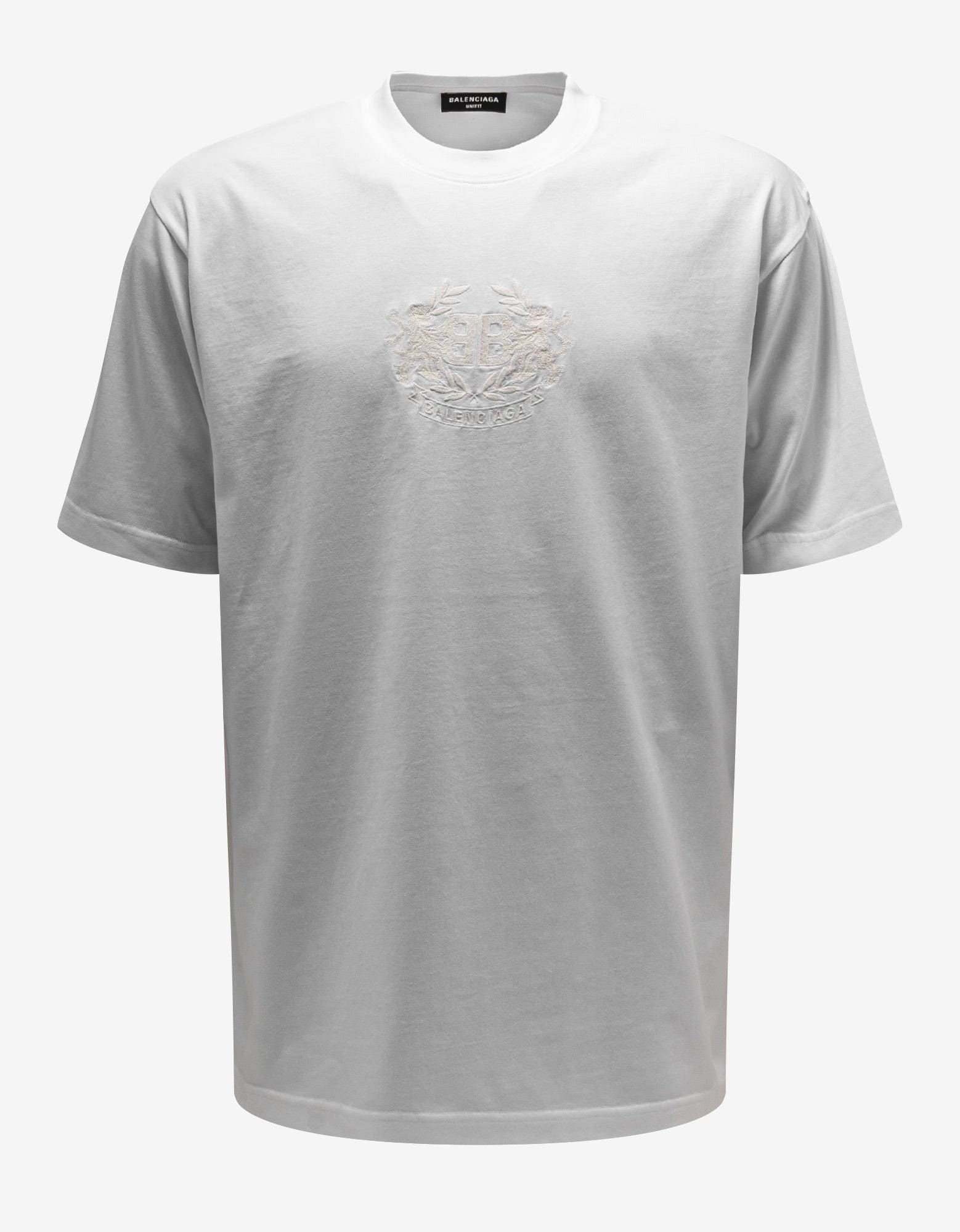 Balenciaga Balenciaga White GITD Lion's Laurel Boxy T-Shirt Size US M / EU 48-50 / 2 - 1 Thumbnail