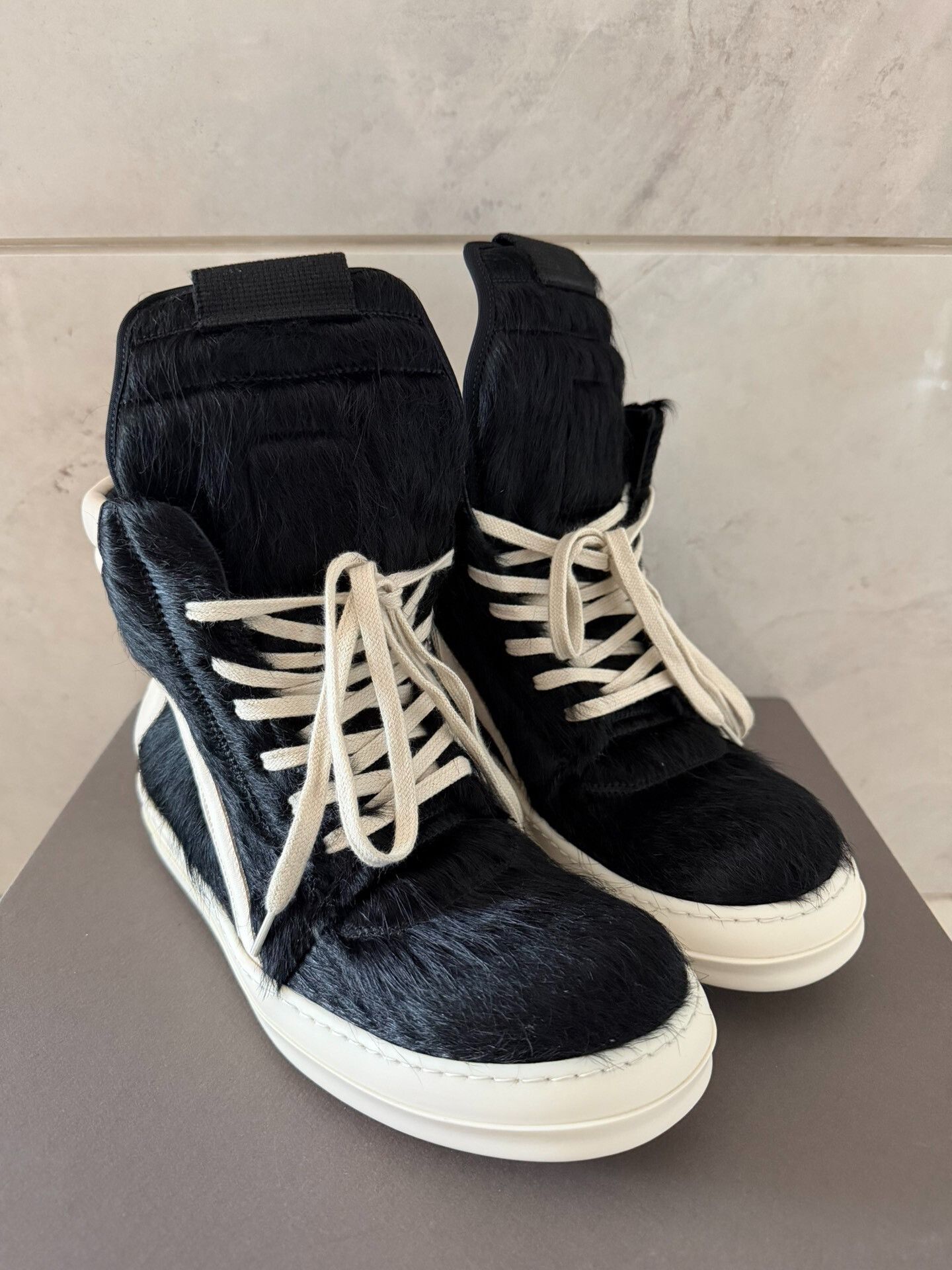 Rick Owens Rick Owens Horsehair Inverted Triangle High-Top Size US 7 / EU 40 - 1 Thumbnail