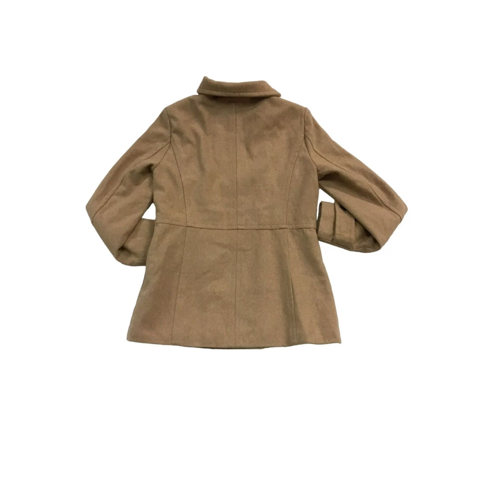 Vintage VINTAGE Women Dress Coat Thread & Supply XS Tan Quilted Coat Womens X-Small - 65% Polyester 35% Wool Size XL / US 12-14 / IT 48-50 - 2 Thumbnail