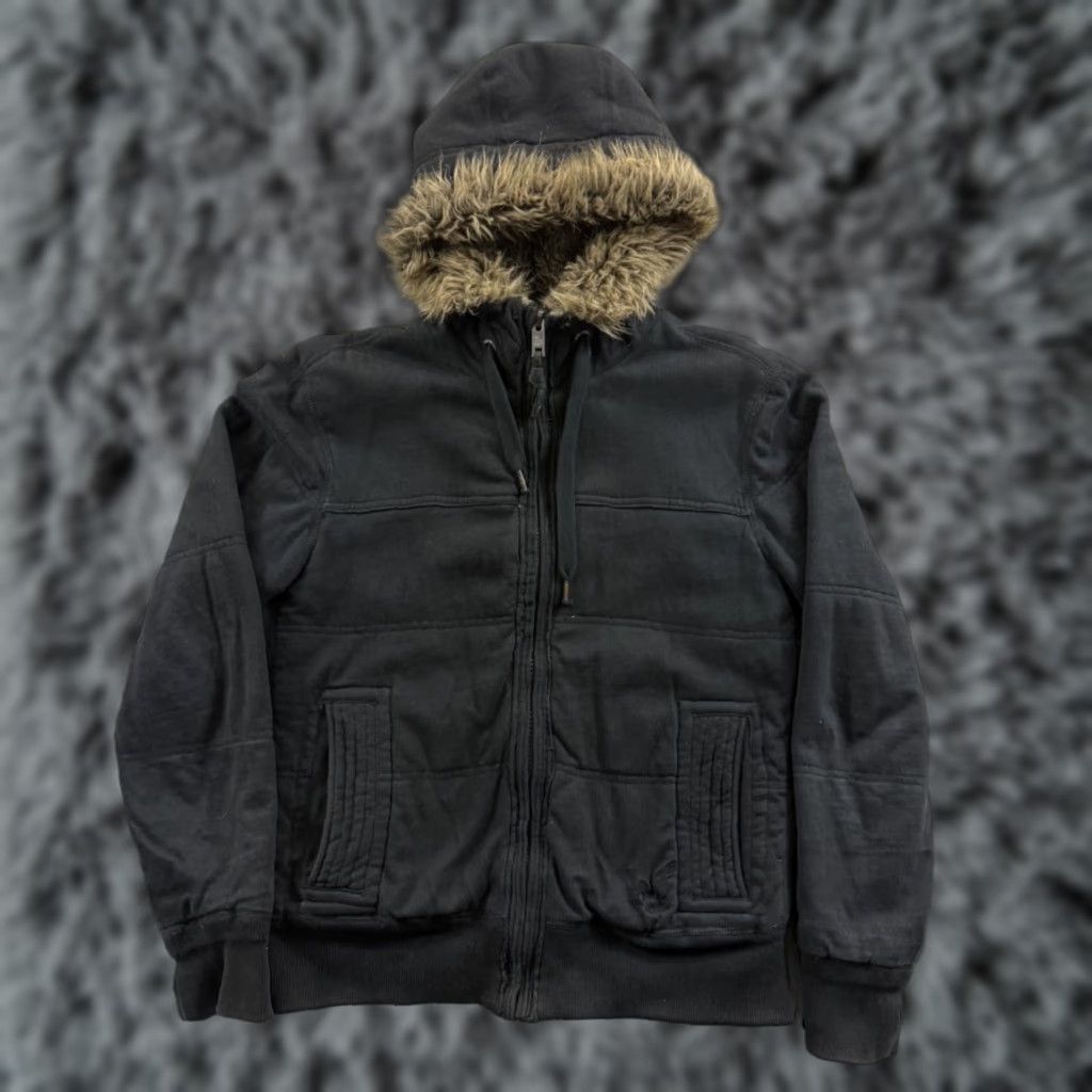 American Eagle Outfitters VINTAGE American Eagle Jacket Mens M Black Hooded Zip Bomber Jacket Outdoor Y2K Size US M / EU 48-50 / 2 - 1 Thumbnail