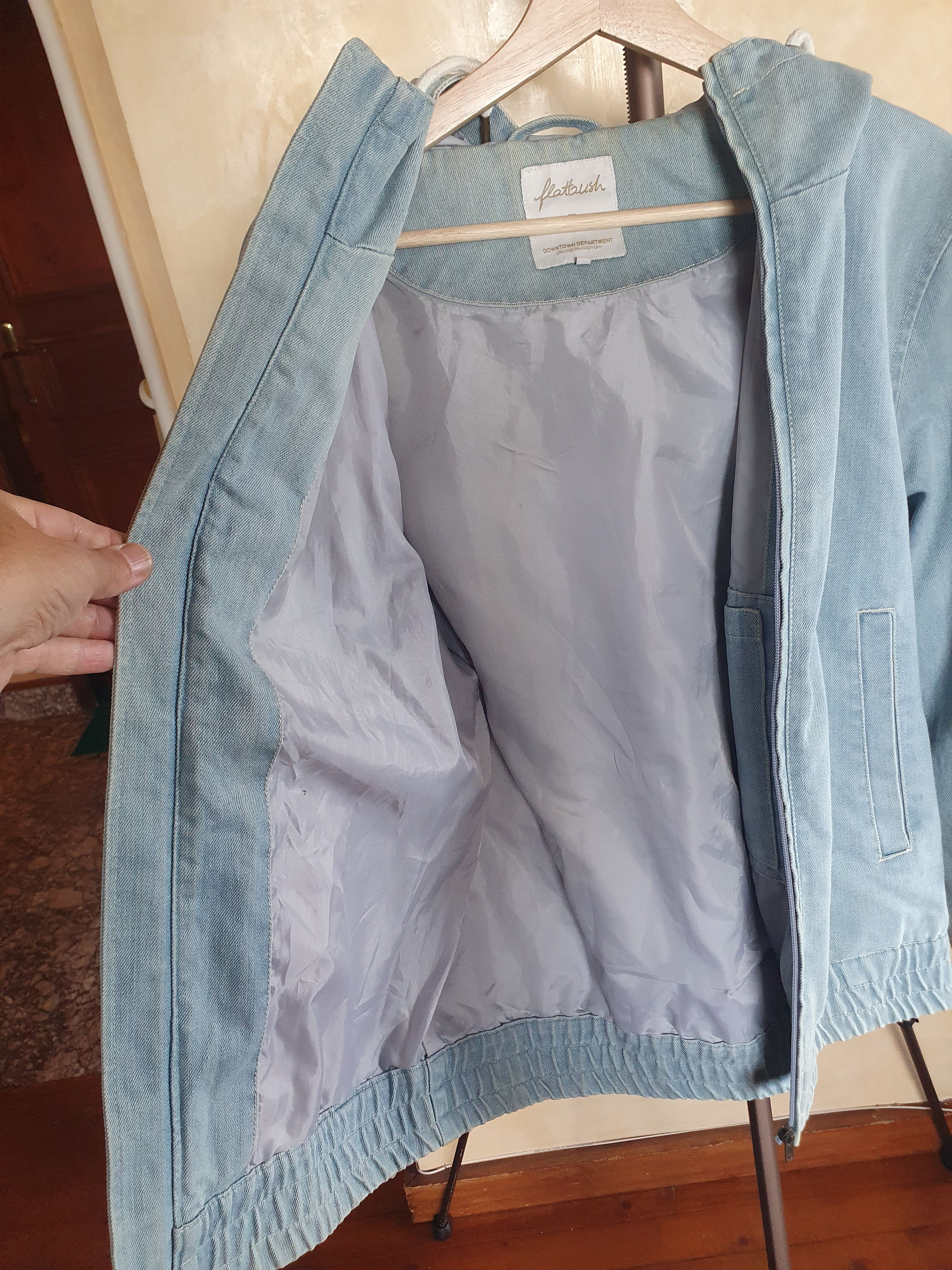 Other Flatbush Denim Hooded Jeans Jacket Work Style sz M Size US M / EU 48-50 / 2 - 12 Thumbnail